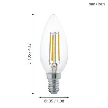 BULB Clear Candle Lightbulb E14 - #11496