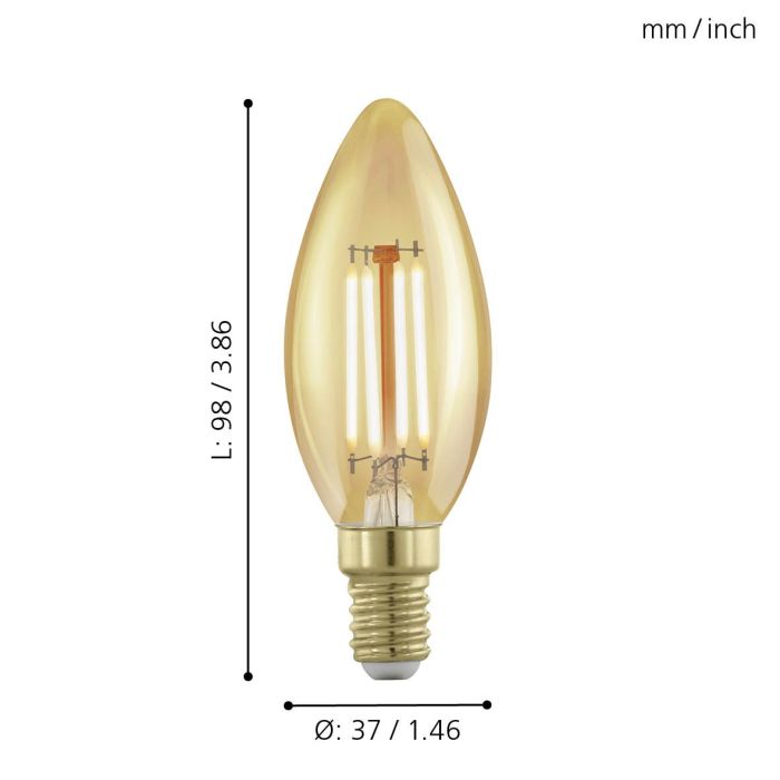 BULB Amber Candle Lightbulb E14 - #11698