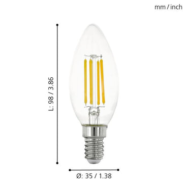 BULB Clear Candle Lightbulb E14 - #11759