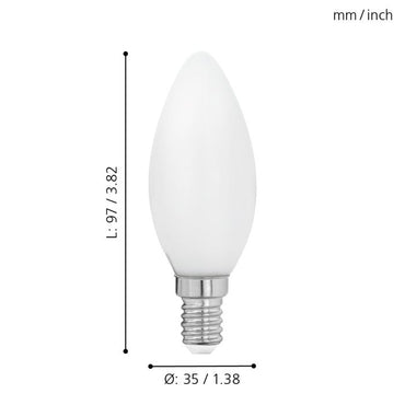 BULB Frosted Candle Lightbulb E14 - #12564