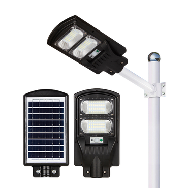 Techtouch 100W Solar Street Lt w Battery, PIR DL IP65 - #2810223