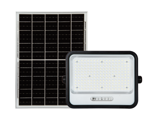 Techtouch 400W Solar Flood w Battery, Panel DL IP65 - #2710163