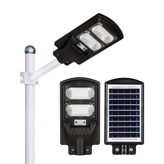 Techtouch 100W Solar Street Lt w Battery, PIR DL IP65 - #2810223