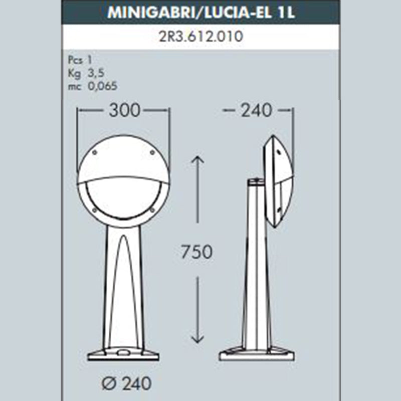 LUCIA EL Bollard - #2R3.612