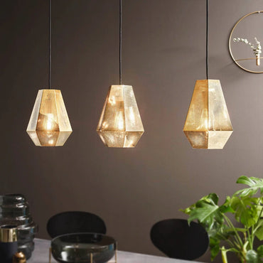 CHIAVICA1 Stl 3Lt Pendant Brass E27 #43228