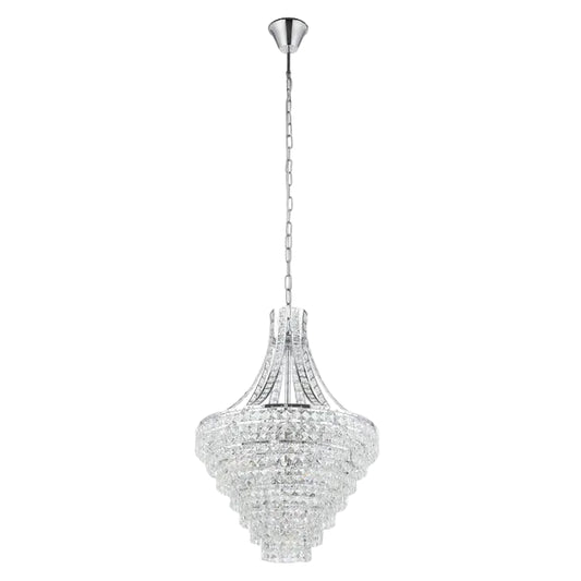 BEIRES Stl Pendt. 8Lt E14 Chrome Clear #390265