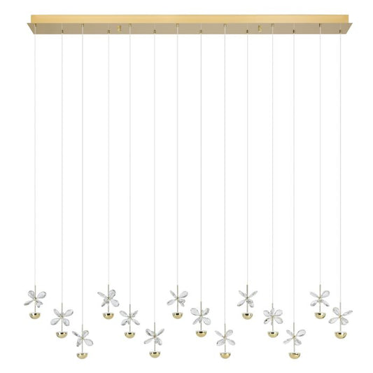 PIANOPOLI 3 Glass, Pendant Lt Brass 1,400mm #390317