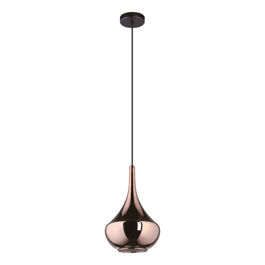 ALMOSTER Stl, Glass Pendant Copper E27 #390438