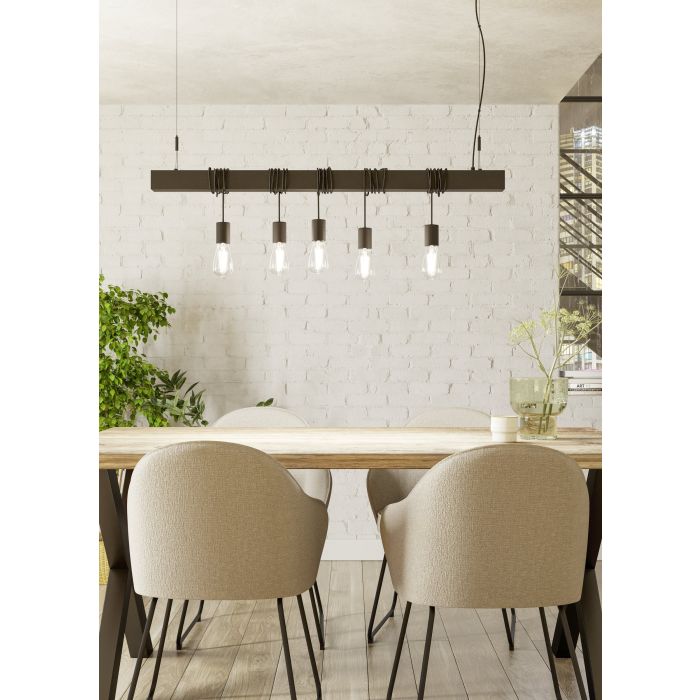 TOWNSHEND 5Lt Pendant Black E27 #39937