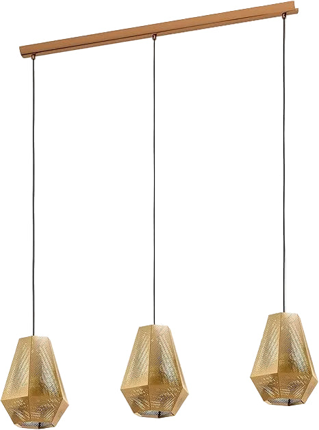 CHIAVICA1 Stl 3Lt Pendant Brass E27 #43228