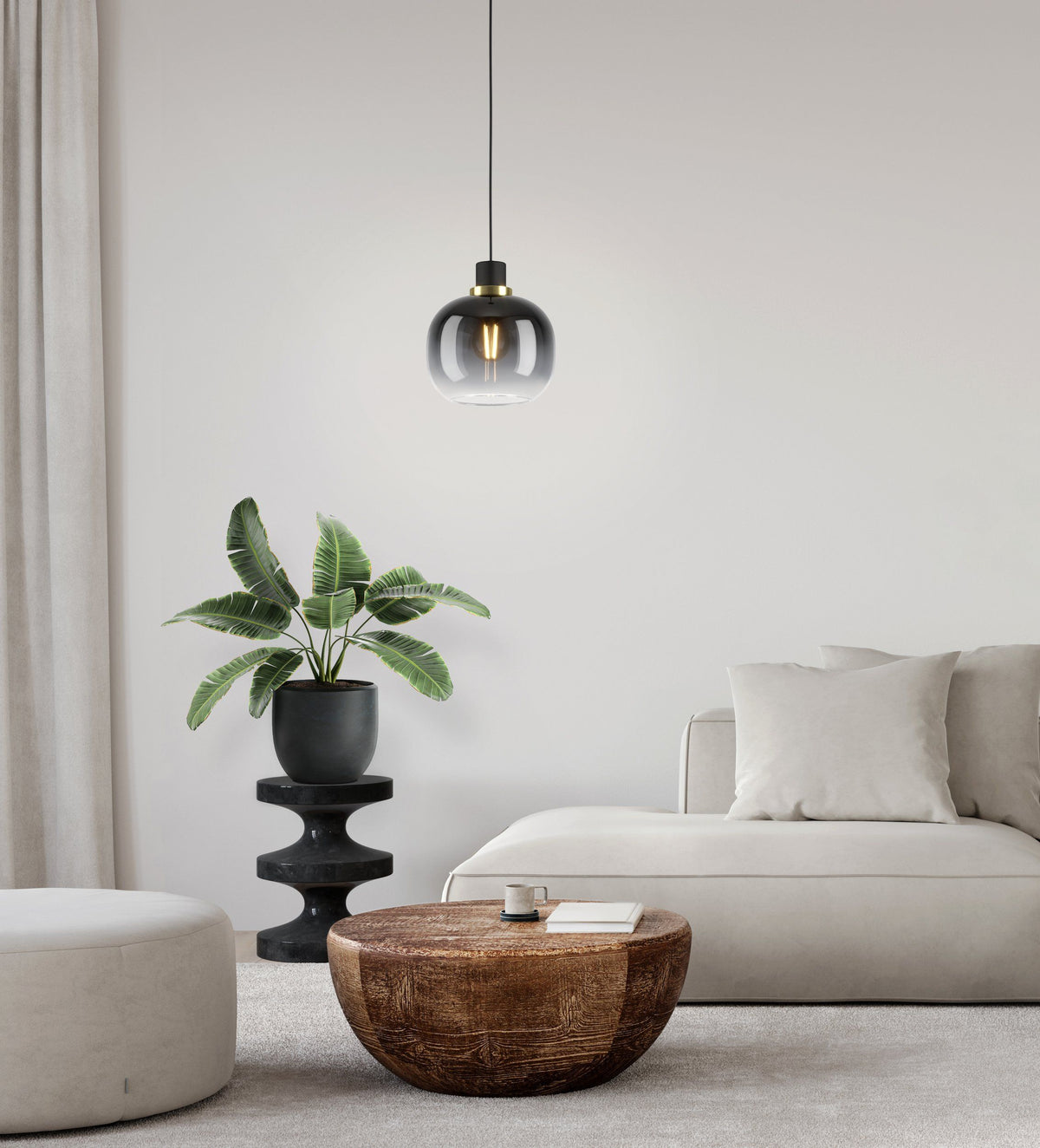 OILELLA Pendant Black, Grey Transparent E27 #99616