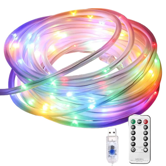 20m Multi Colour Rope Light With Remote #902128