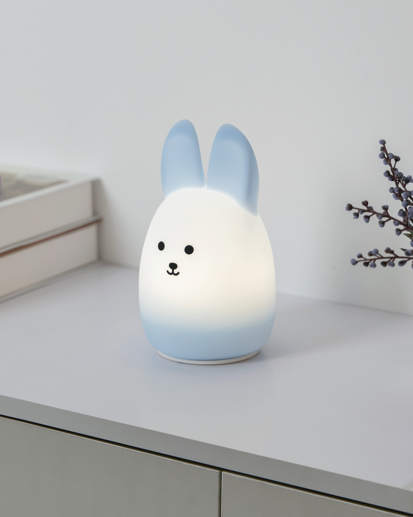 CASTELLINO Bunny Kids Table Lt w USB Blue WW #75947