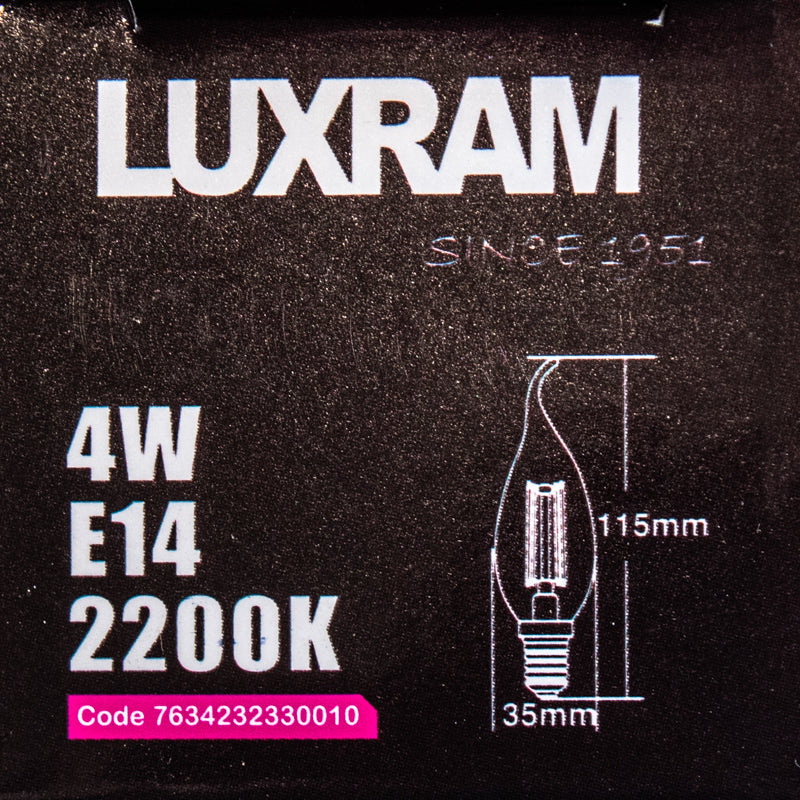 4W CLASSIC Vintage LED Candle Tip Lightbulb - #763423233