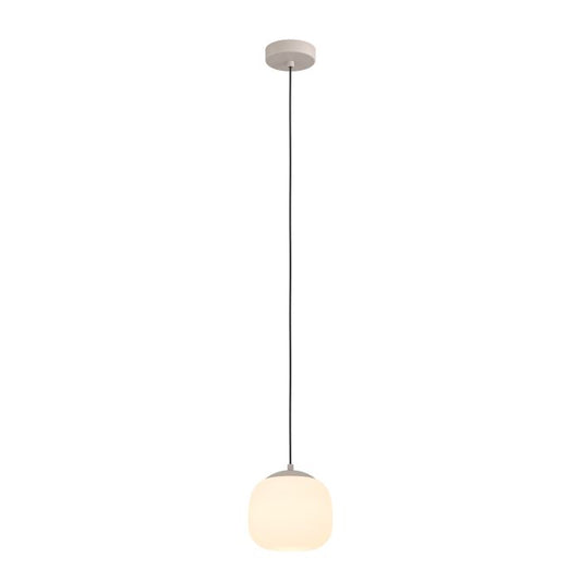 COMINIO Steel, Etched Glass Pendant Taupe, Sandy E27 IP20 #900893