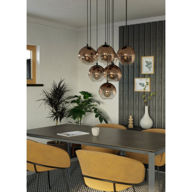 ARISCANI 1 10 Lt Pendant Copper Coloured E27 #901926