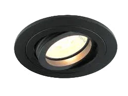 3xRGB LED Recessed Downlights Tilt Black IP20 #902287