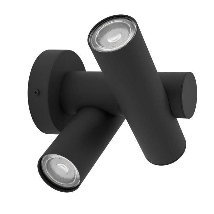 FOSSIGNANO 2 Lt Wall Spot Black IP44 #902384