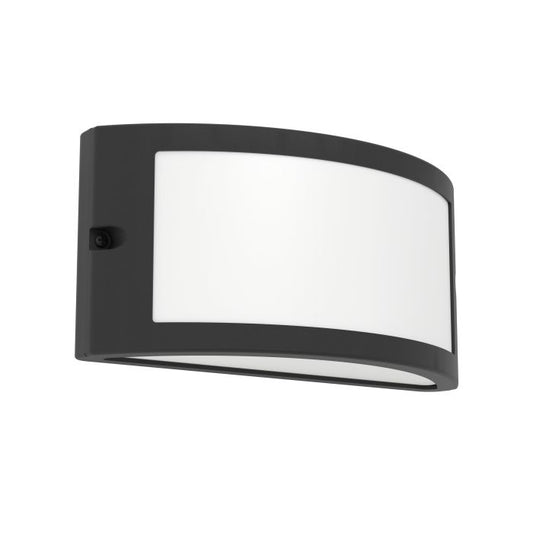 POGGIARELLO Alu Wall Lt Black, Milky White IP54 #902424