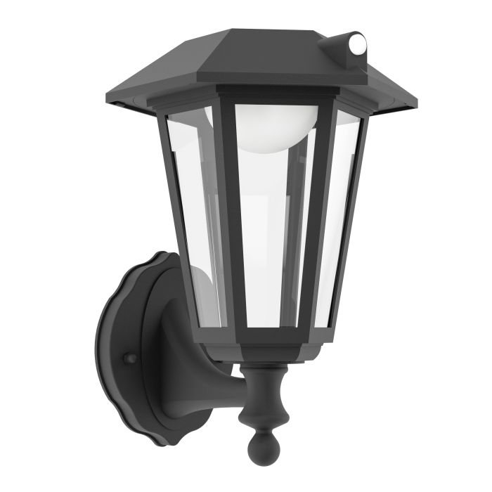 PRIETTA Solar Wall Lt w Sensor Black IP44 #902437