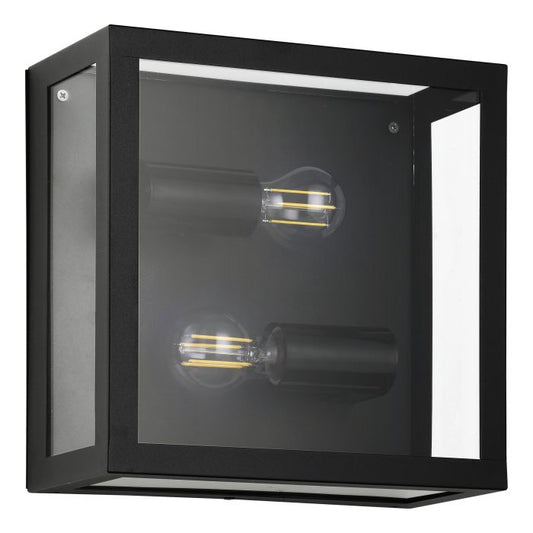 ALAMONTE Stl OD Wall/Ceiling Lt Black E27 IP44 #94832