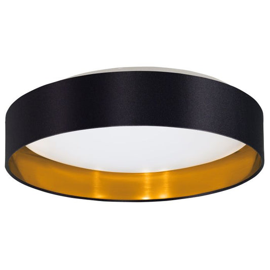 MASERLO 2 LED Ceiling Lt Black, Gold IP20 #99539