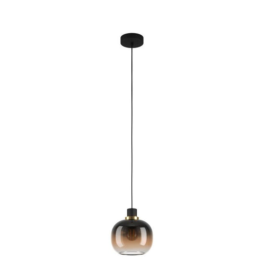 OILELLA Stl, Glass Pendant Blk, Brown E27 IP20 #99614