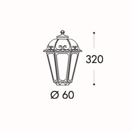 BISSO/SABA E27 Black Lantern - #K22.131B