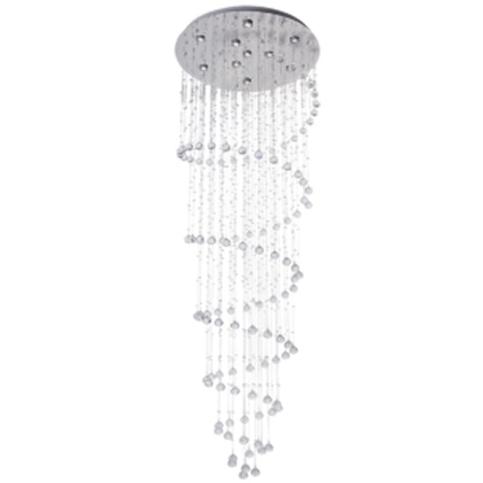 Stainless Steel Chandelier - #CH233/10 CRYSTAL