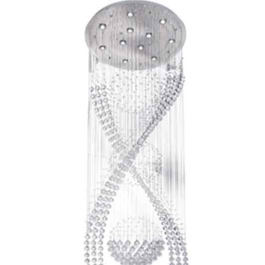 Stainless Steel Chandelier - #CH234/11 CRYSTAL