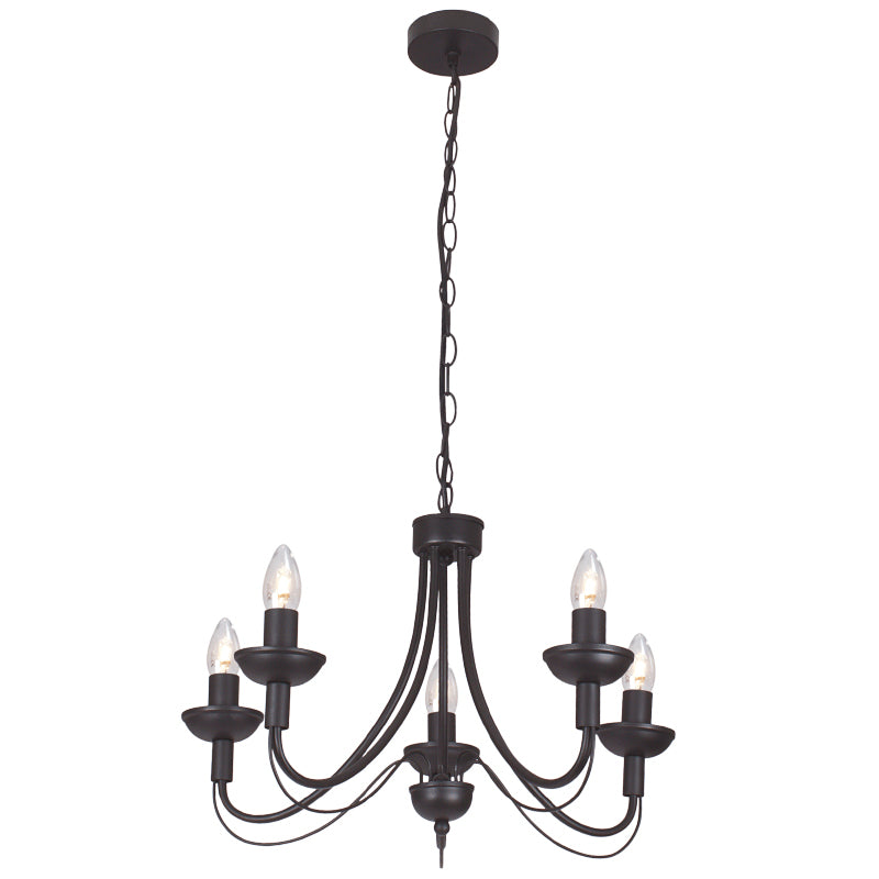 Metal Chandelier 5Light - #CH523/5 BLACK