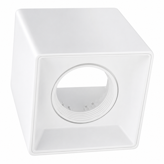 GU10 Square Surface Mount Downlight White (No LH) #DL121 WHITE