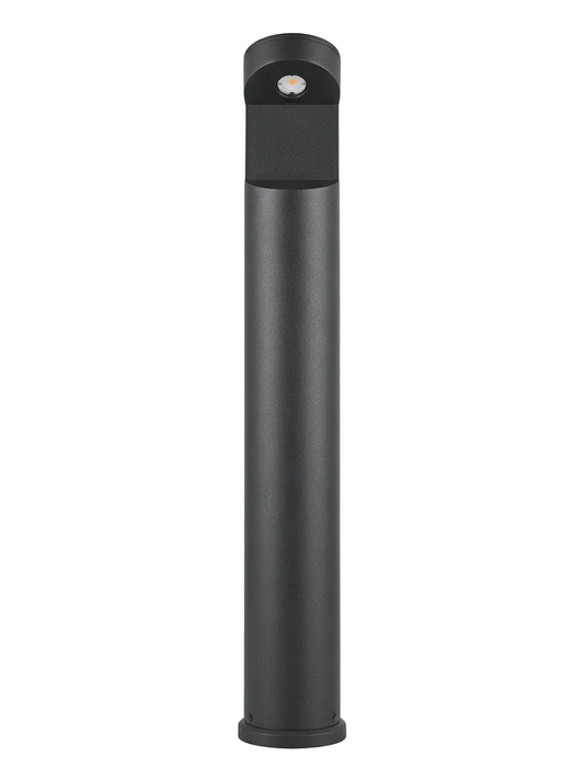 9W Alumin Cylindrical OD Bollard Blk WW 800mm #Y43231-80
