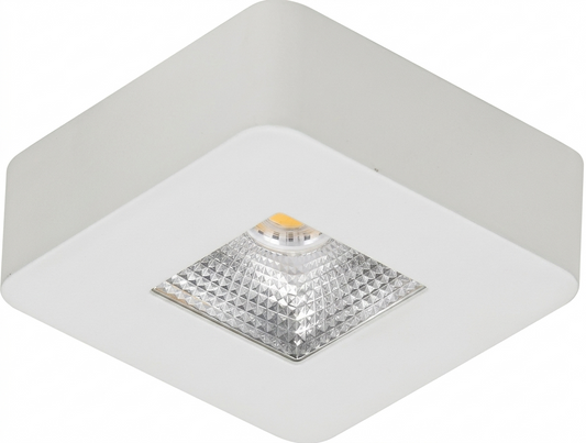 5W Cast Alu Cabinet Square DL White 62mm IP20 #L13620S-5