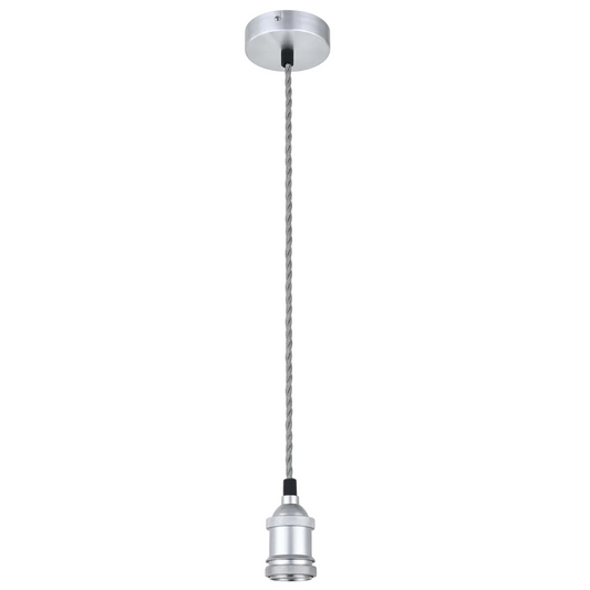 Textile Cord Pendant Silver #PEN781 ALUMINIUM