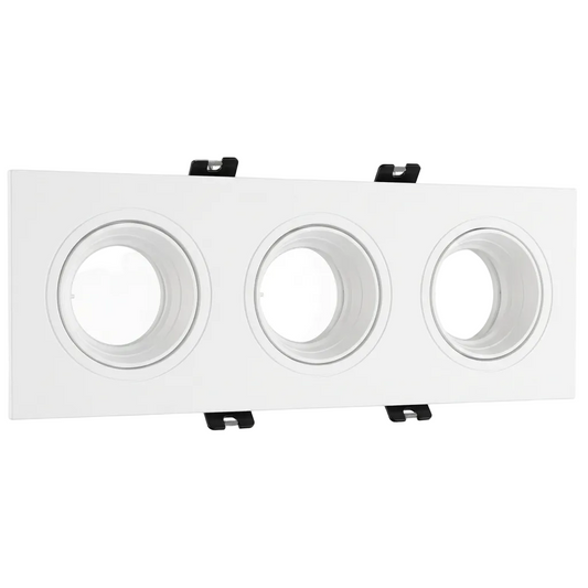 3XGU10 Fixed Downlight 75x235mm Cut Out #DL148/3 WHITE