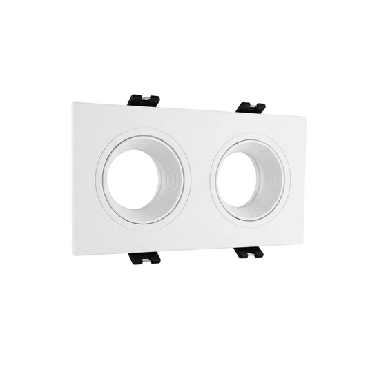 2XGU10 Downlight Fixed 2x75mm C/Out #DL147/2 WHITE