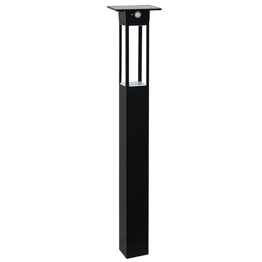 MATT BLACK Solar Bollard - #LS025 MATT BLACK