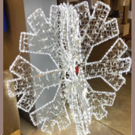 Snow Flake Rope & String Light Structure - #MF3301-3DH