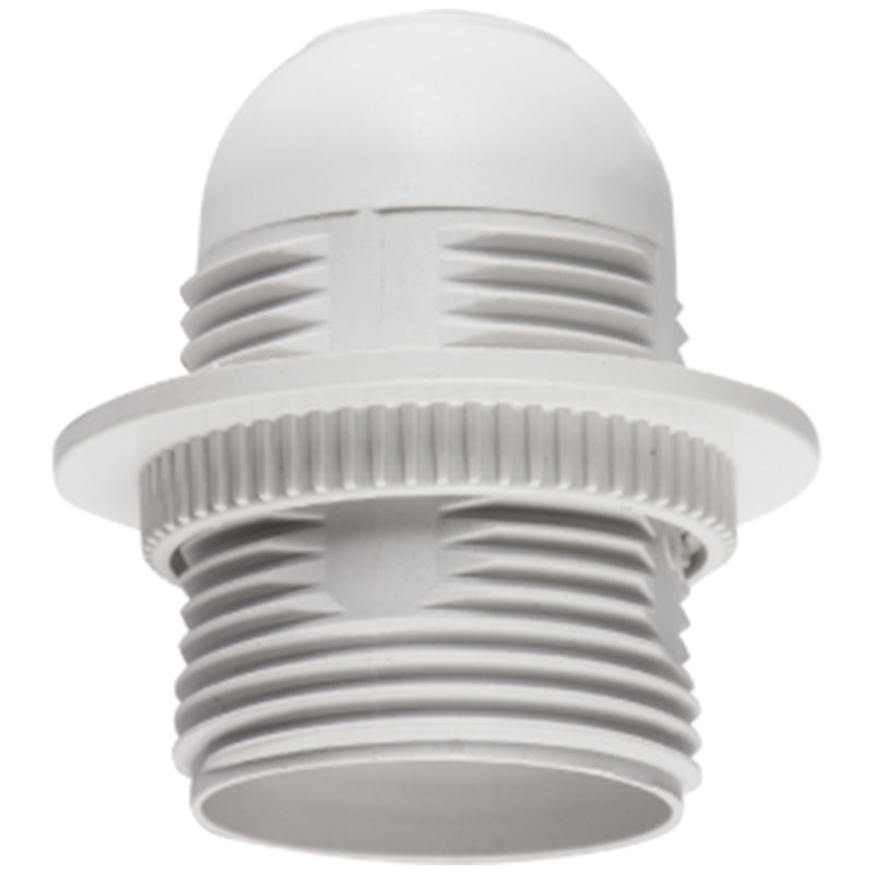 White Plastic Lamp Holder With Ring - #PART103