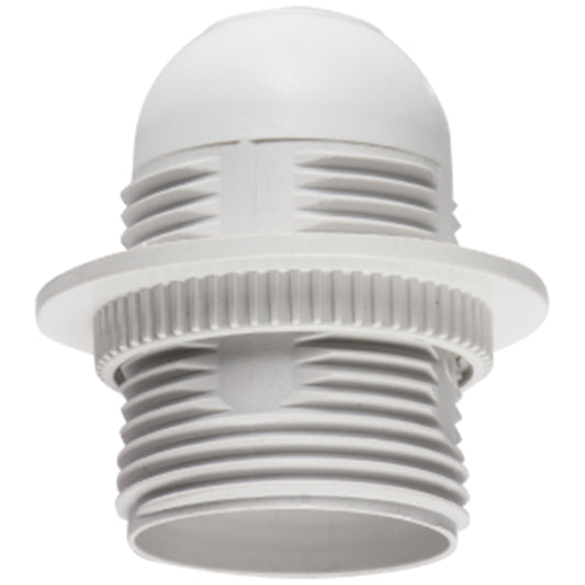 White Plastic Lamp Holder With Ring - #PART103