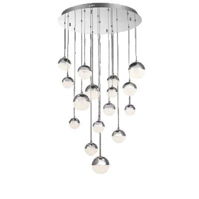 CHROME ∙ Stainess Steel, Acrylic Smart Pendant 600mm #PEN247/16