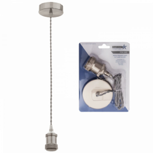 Matt Nickel Pendant Lampholder - #PEN543 MATT NICKEL
