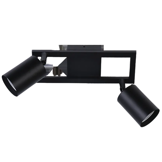 50W 2 Lt Adjustable Spot Black GU10 #S413/2 BLACK