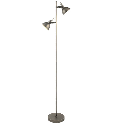 Matt Antique Silver Standing Lamp - #SL062 SILVER