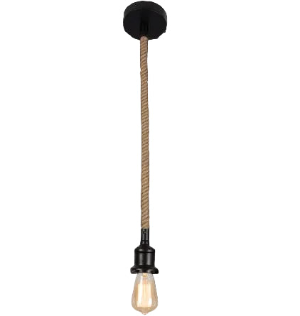 Metal, Rope Pendant E27 #PEN587 BLACK