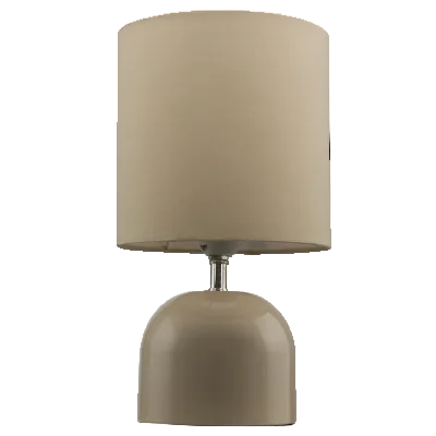 Metal Table Lamp w Fabric Shade Beige E27 #TL202 BEIGE
