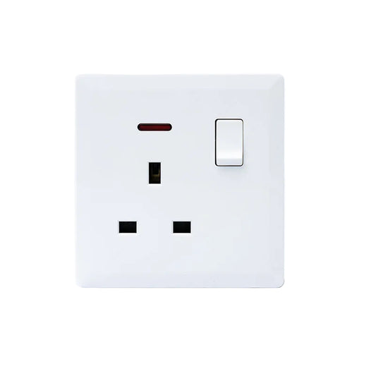 Switched 13A Socket With Neon (White) - #S7017W