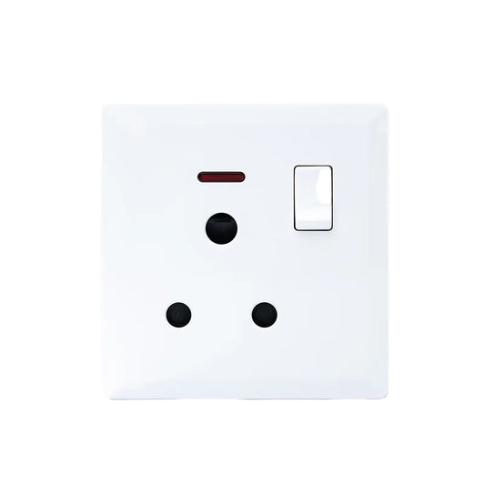 Switched 15A Socket With Neon (White) - #S7018W