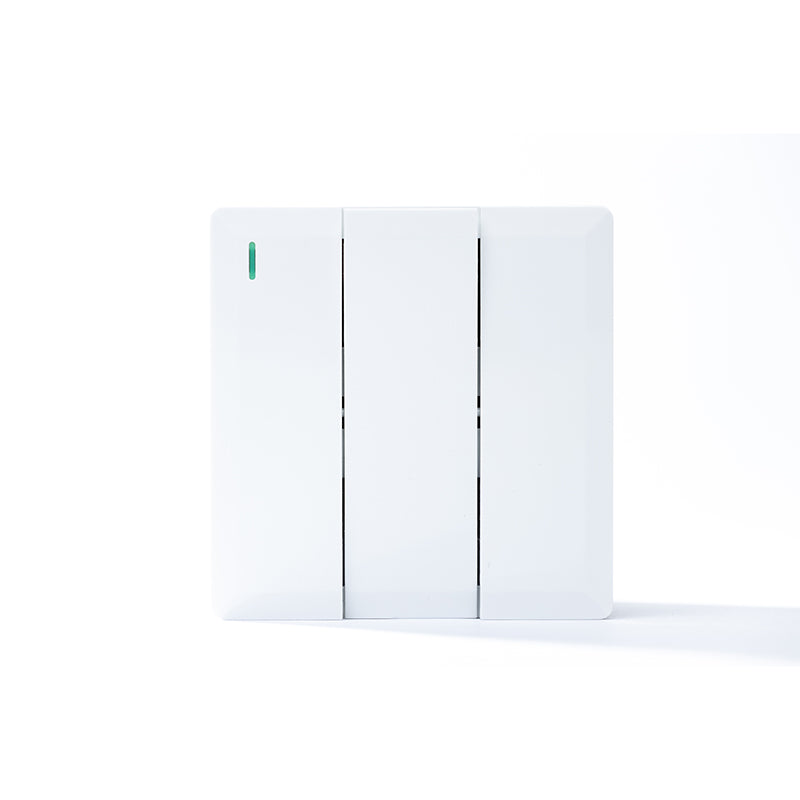 3 Gang 1 Way Plate Switch (White) - S7.0-005W
